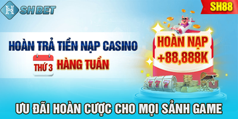 Ưu đãi hoàn cược cho mọi sảnh game